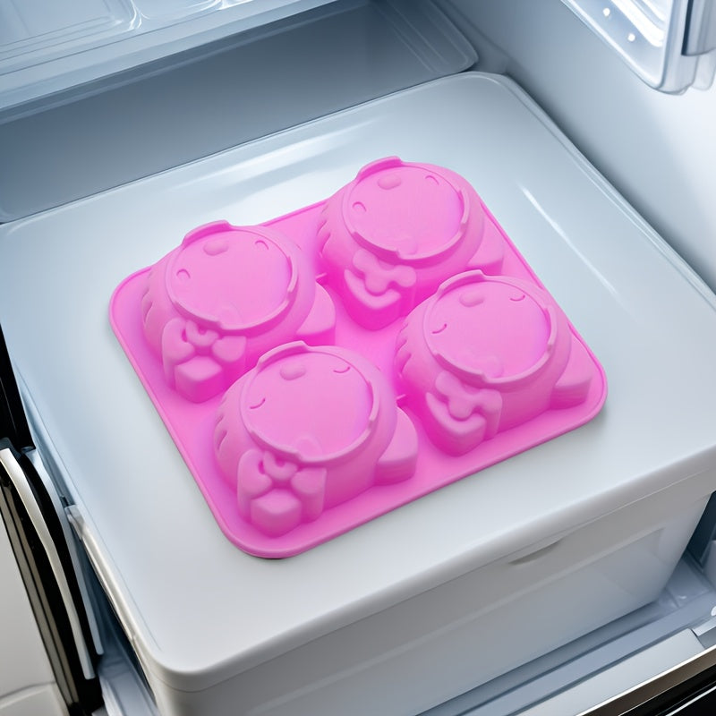 Bolalar uchun silikon muzqaymoq shakli, multfilm dizayni, katta sig'im, bardoshli jel