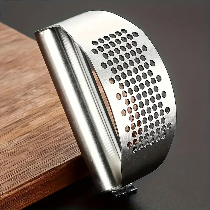 Easy Clean Swing-Style Stainless Steel Garlic Press Kitchen Tool