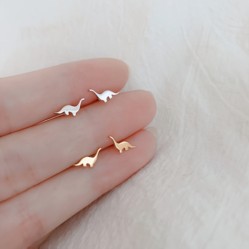 Women Dinosaur Stud Earrings Vintage-Inspired Cute Party Jewelry