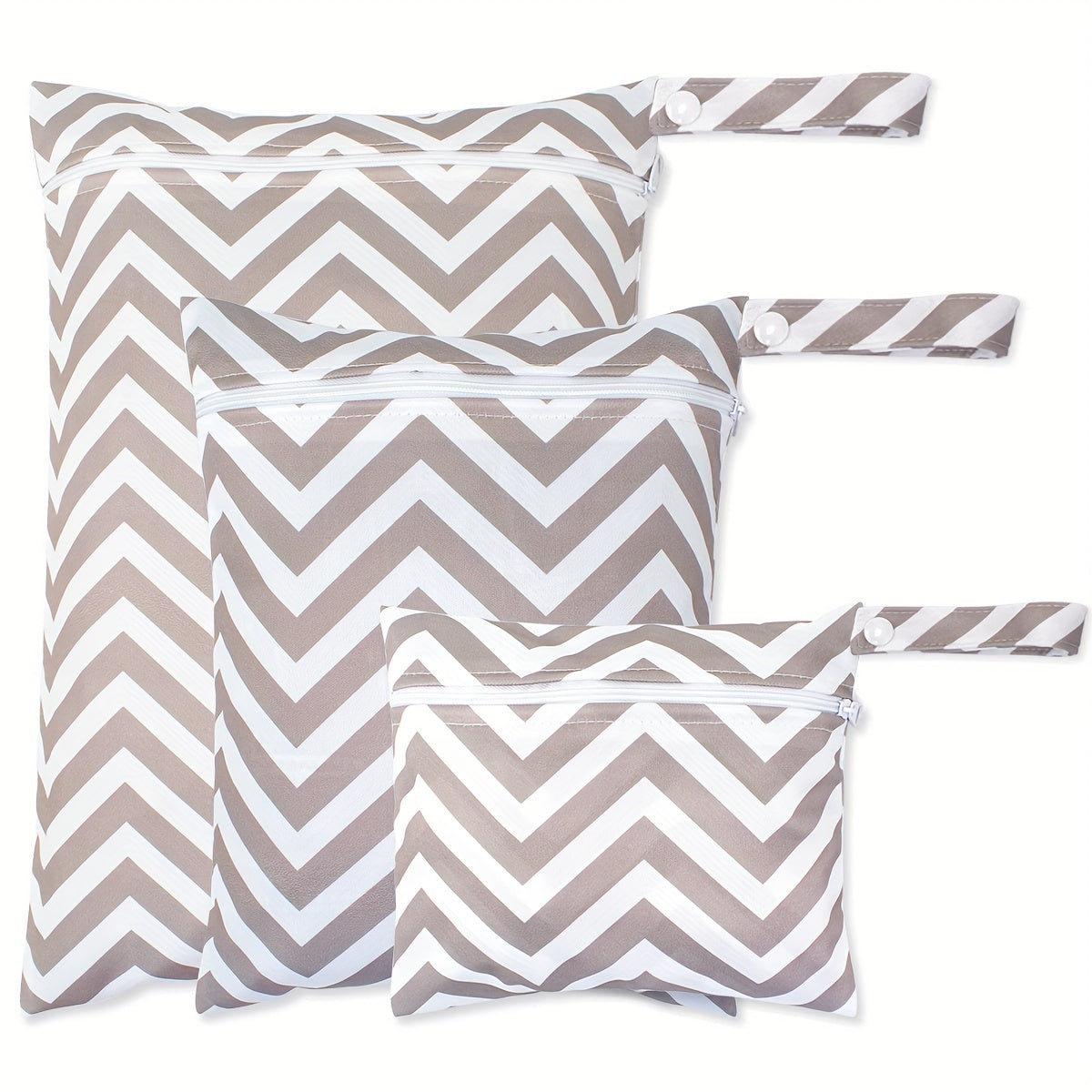 Diaper Bag Set Waterproof Reusable Wet Dry Bags with Zipper Pockets for Cloth Diapers Travel