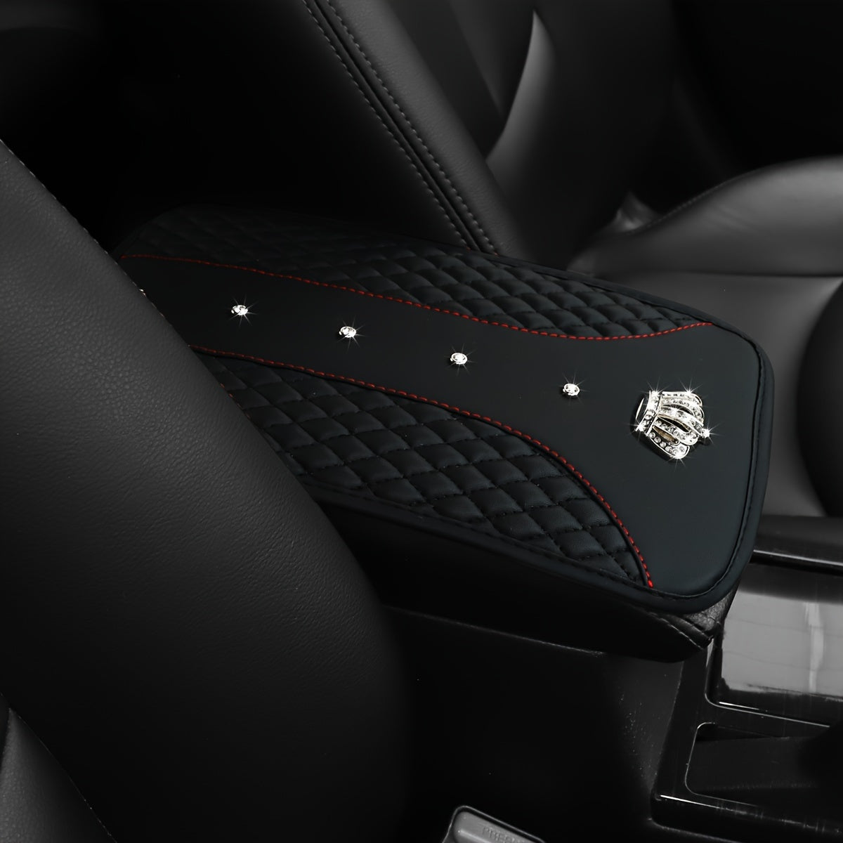 Автомобильный аксессуар Чехол для консоли из искусственной кожи, водонепроницаемый, с дизайном в виде алмазной короны