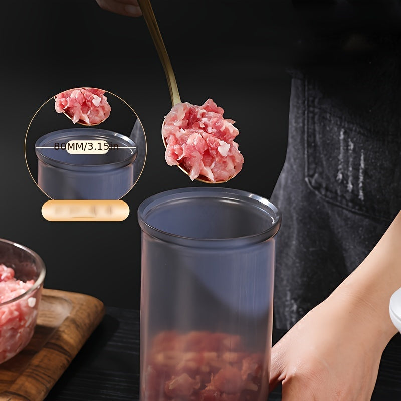 Manual Sausage Maker with 4 Nozzles Food-Safe Plastic for Homemade Salami and Canned Sausages