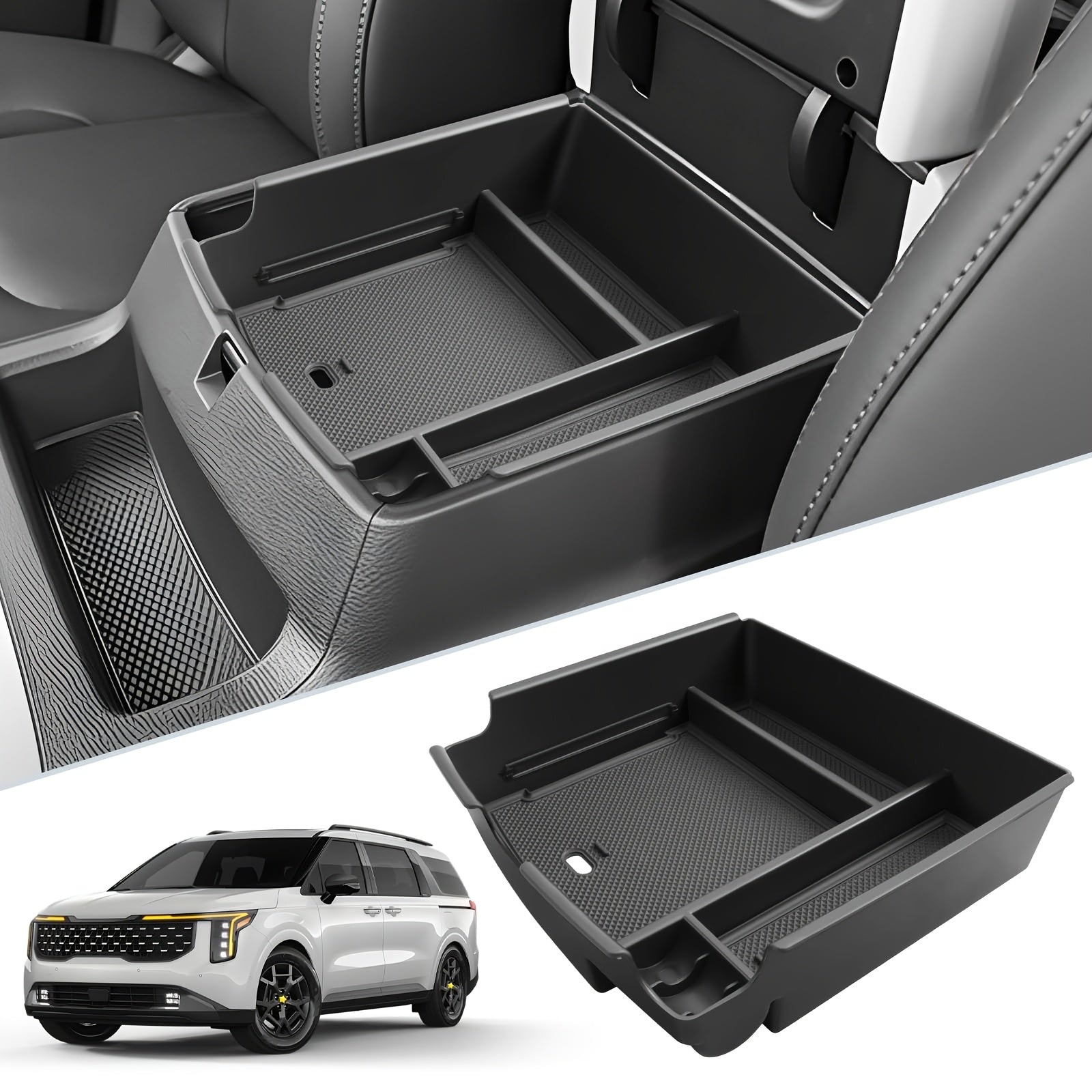 Органайзер для консоли автомобиля, ящик для хранения для Carnival 2021-2025, пластиковая подставка