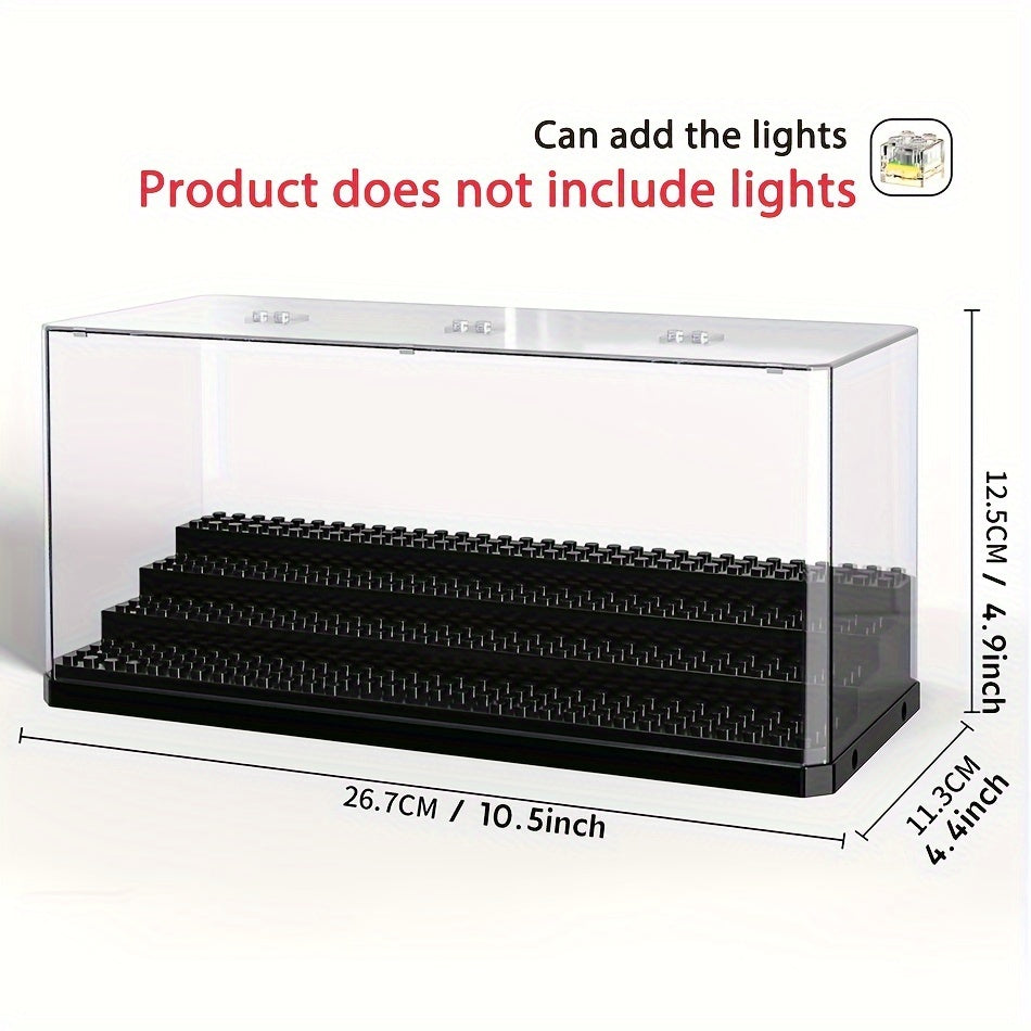 Plastic Minifigure Display Case Dustproof Organizer for Action Figures Dolls and Car Models