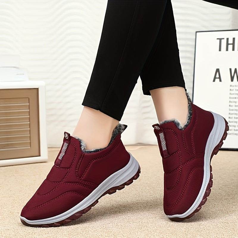 Women's Fleece-Lined Ankle Boots Short Boots for All Seasons