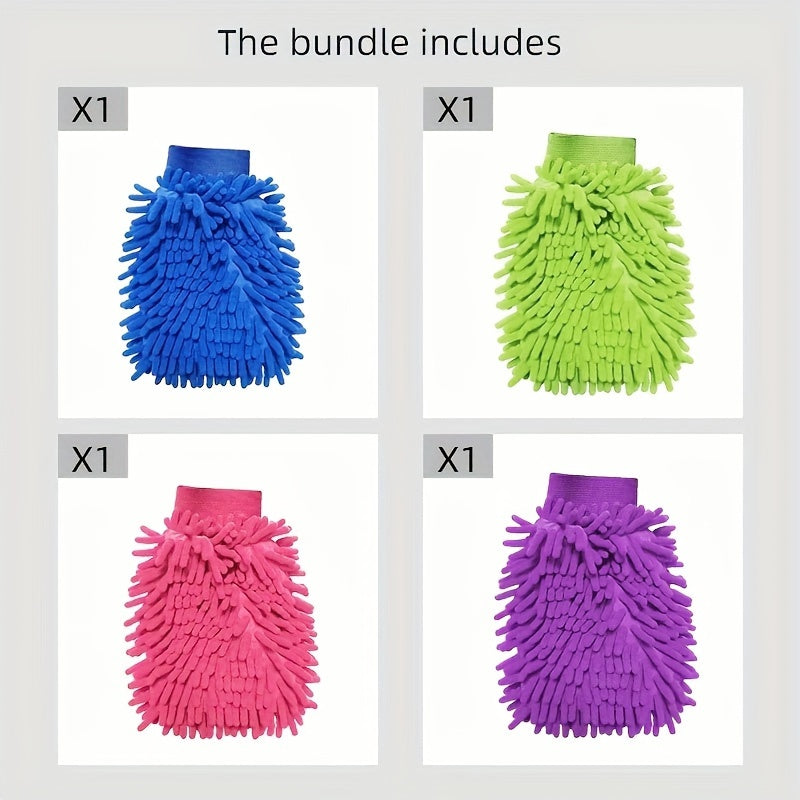 Avtomobilni yuvish uchun qo‘lqoplar, yumshoq sochiq qo‘lqoplar, avtomobillar va oynalarni tozalash uchun