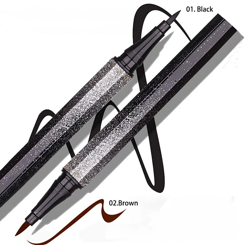 Women Long-Lasting Waterproof Black Eyeliner Pen with Sponge Tip