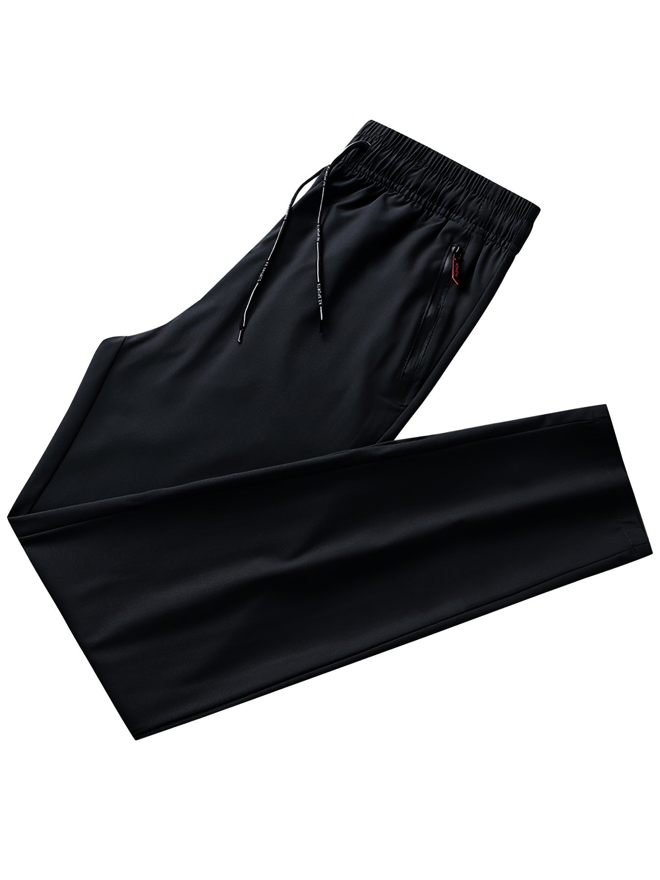 Pantalones casuales de gran tamaño para hombre para entrenamiento, fitness, deportes, poliéster, sólido