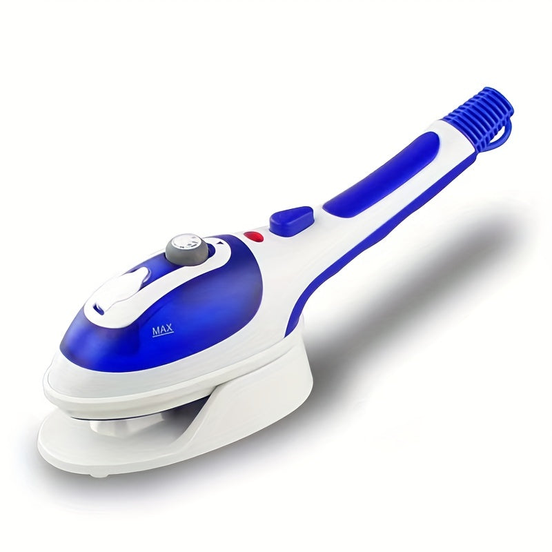 2-in-1 Handheld Garment Steamer Adjustable Temperature Blue White Portable High-Pressure