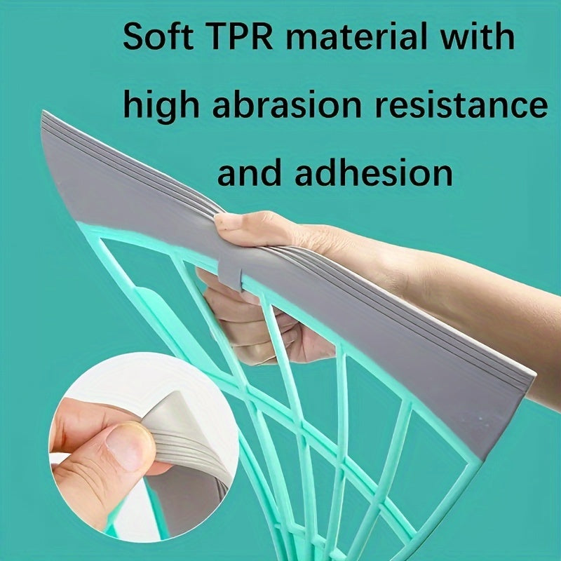 Silicone Broom and Squeegee Combo Extendable Handle for Pet Hair and Glass Cleaning