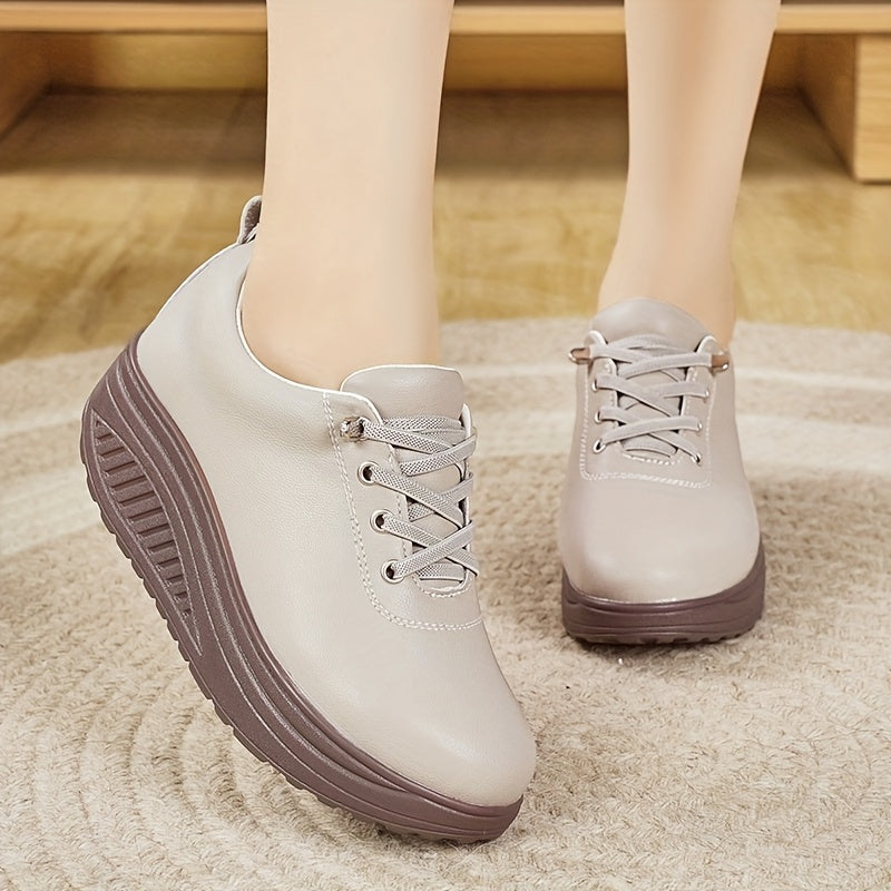 Women's Faux Leather Slip-On Loafers Casual All-Season Shock Absorbing Sole