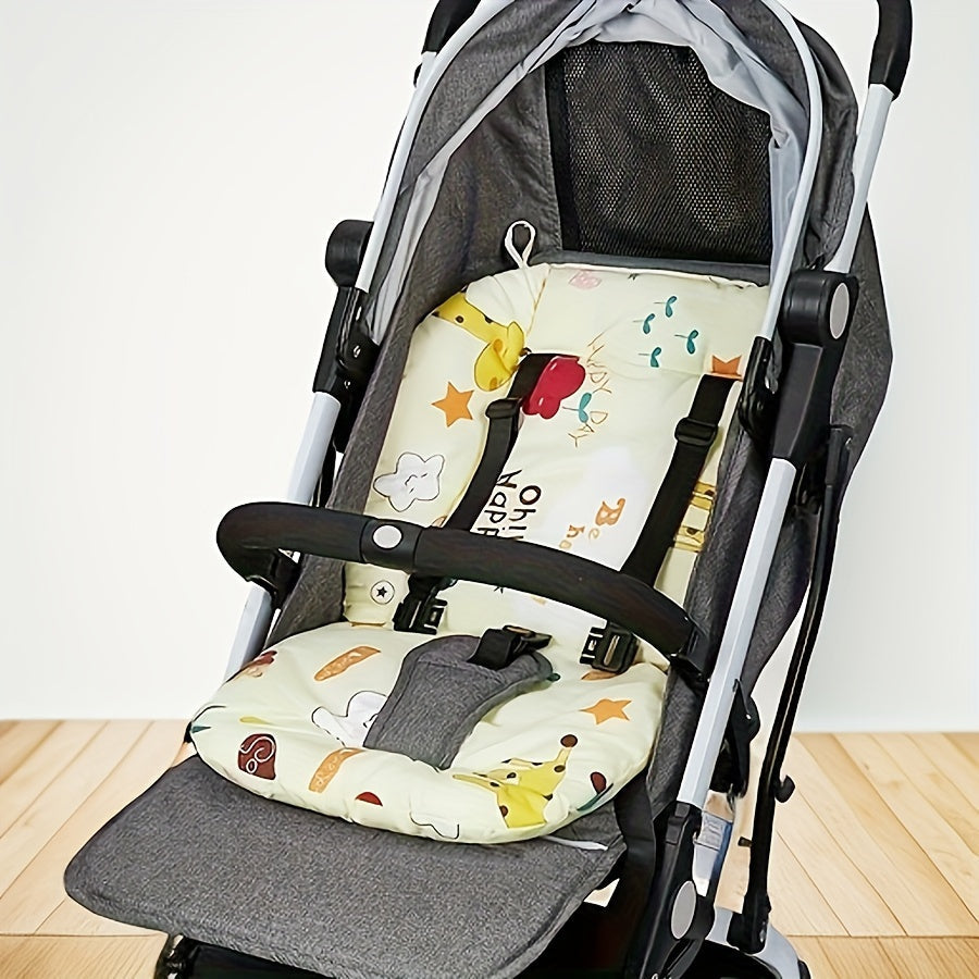 Cartoon Stroller Seat Cushion Soft Cotton Pad for Comfort and Support