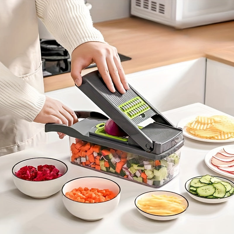 Kitchen Multi-Function Vegetable Cutter Set 6 or 18pcs Includes Grater Dicer Shredder