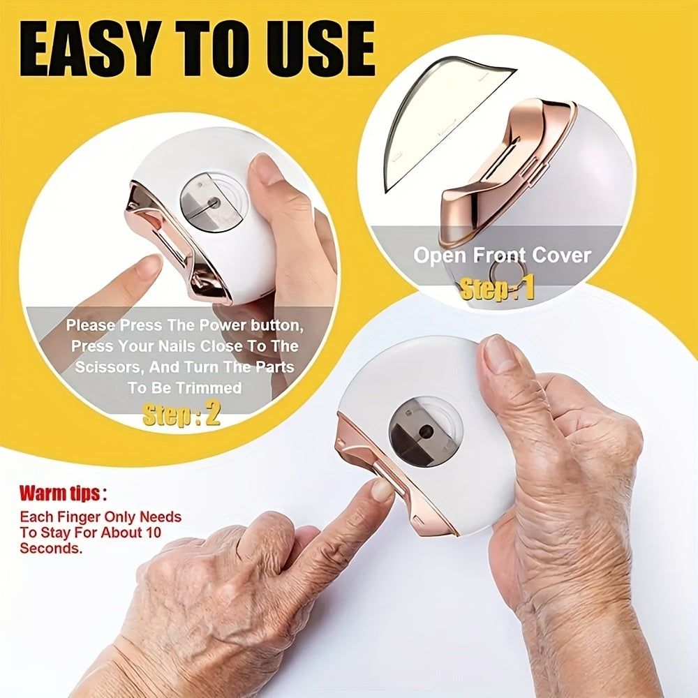 Electric Nail Clippers USB Rechargeable with 500mAh Lithium Polymer Battery for Manicure and Nail Polishing