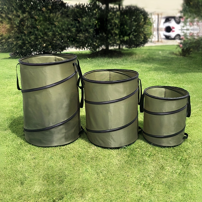 Портативный уличный складной мусорный бак с ручкой из водонепроницаемой ткани Oxford