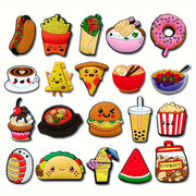 20 dona plastik poyabzal charm'lari uchun klogs sandalilar ajraladigan chiroyli aksessuarlar