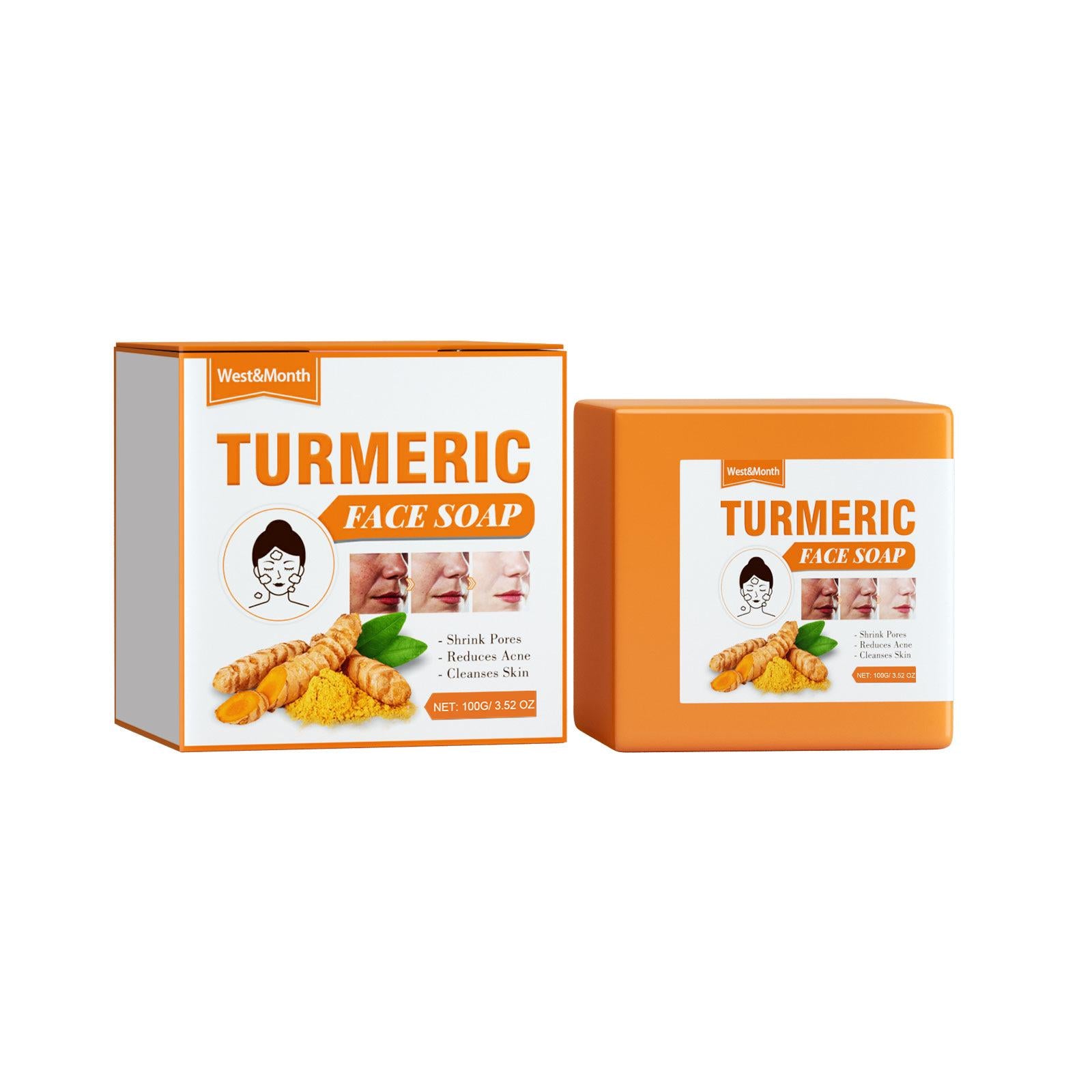 Turmeric Face Cleansing Soap for Soft Skin and Spot Repair Facial Wash