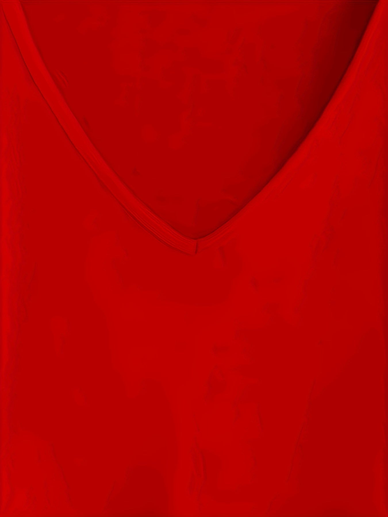 Plus Size V-Neck Batwing Sleeve T-Shirt for Women Polyester Solid Color All Season