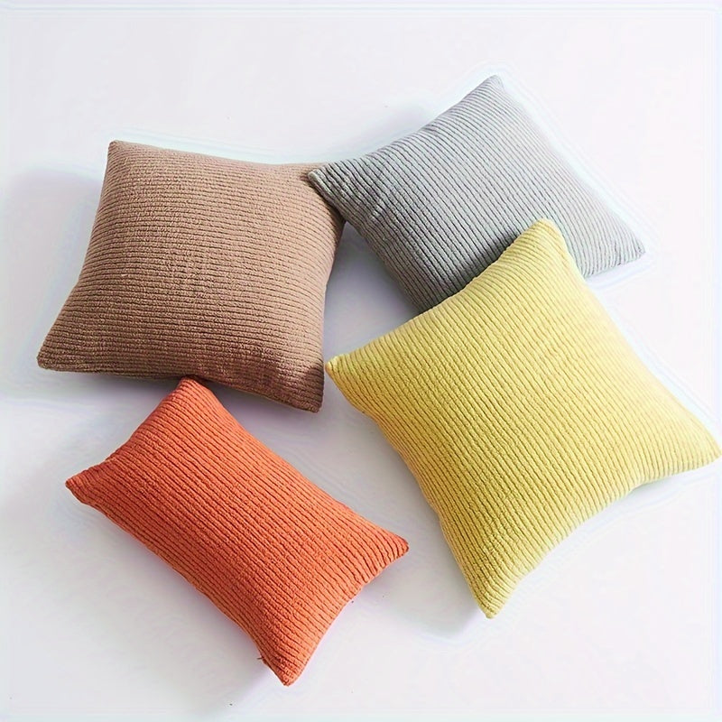 Orange Pillow Cover 30x50cm or 45x45cm Polyester Zipper Closure