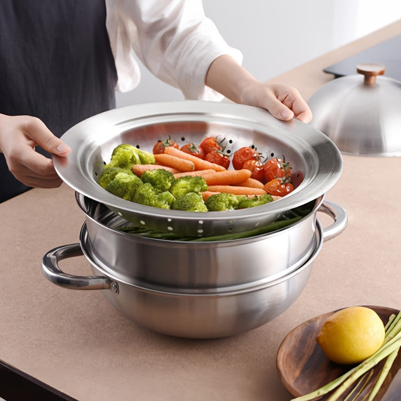 Stainless Steel Steamer Rack for 24-28cm Cookware Multi-Functional Food Steamer and Pot Stand