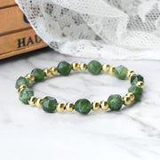 Natural Aventurine and Dongling Stone Beaded Bracelet for Women 8mm Healing Jewelry