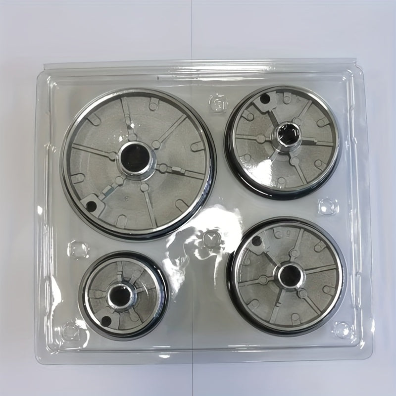 Metall gaz pechkasining yonish joylari uchun qopqog'lar to'plami, konkav temir himoyachilar