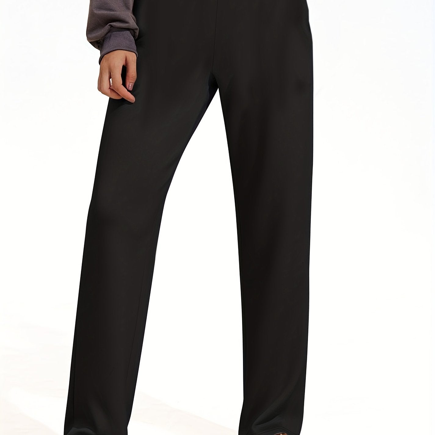 Pantalones de vestir rectos de talla grande para mujer, pantalones formales y casuales, otoño y verano