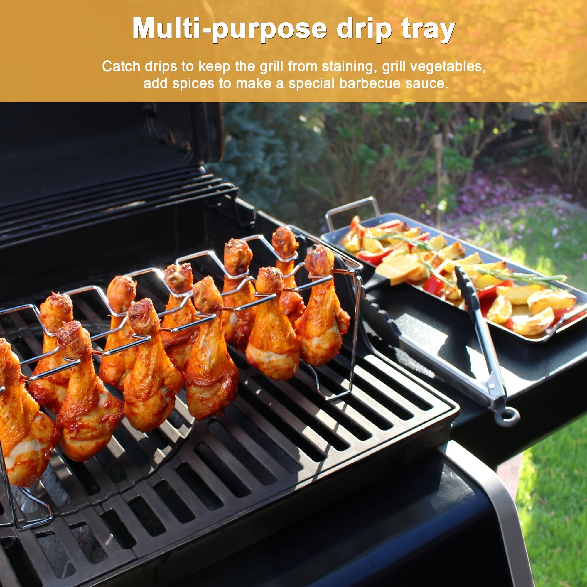 Stainless Steel Chicken Leg Rack for BBQ Grill Oven Roasting