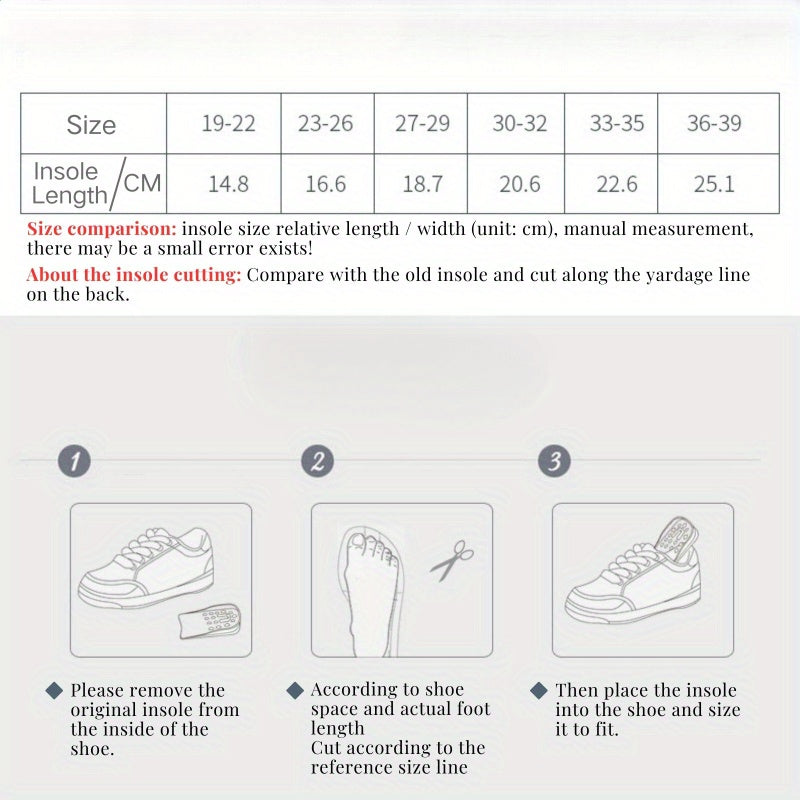 Children's Orthopedic Insoles Arch Support Shock Absorbing PU Flat Foot High Arch