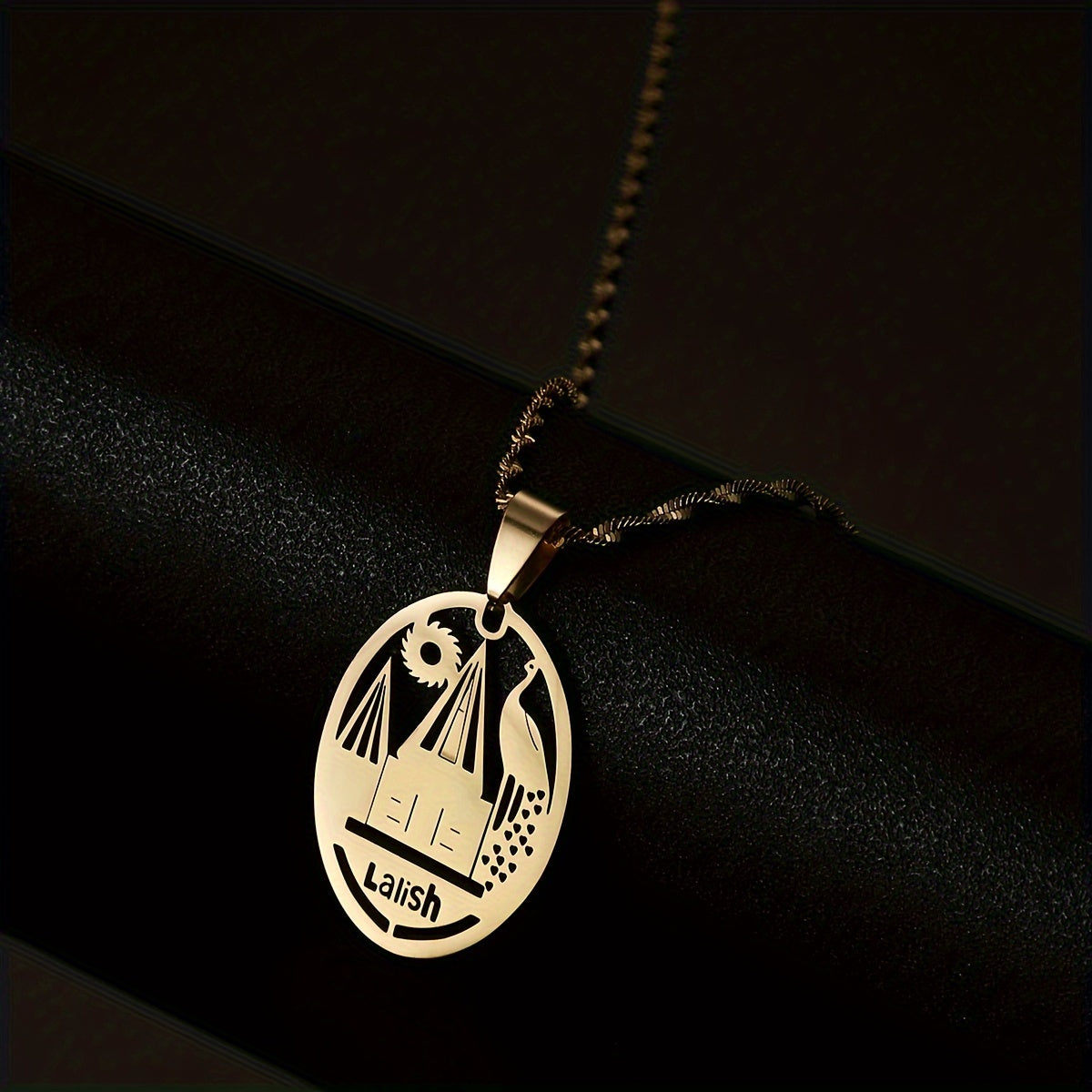 Lalish Ma'bad Pendanti - Nikelga chidamli po'lat, Ayollar uchun an'anaviy va oddiy dizayn - Har kuni kiyish va maxsus tadbirlar uchun ideal