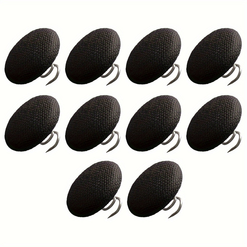 Pack of 20 Linen Covered Button Twist Pins for Upholstery and Home Decor