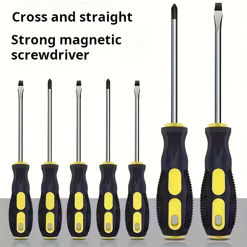 Magnetic Screwdriver Set Phillips Flat Head Ergonomic Handles Durable
