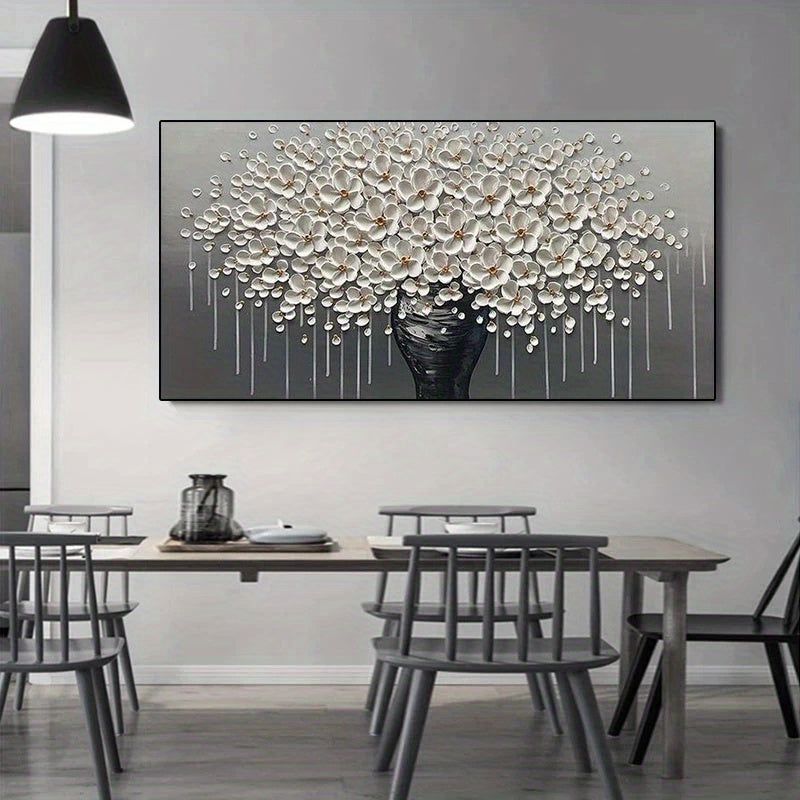 Abstract Golden Tree Flower Canvas Wall Art for Modern Living Room Decoration