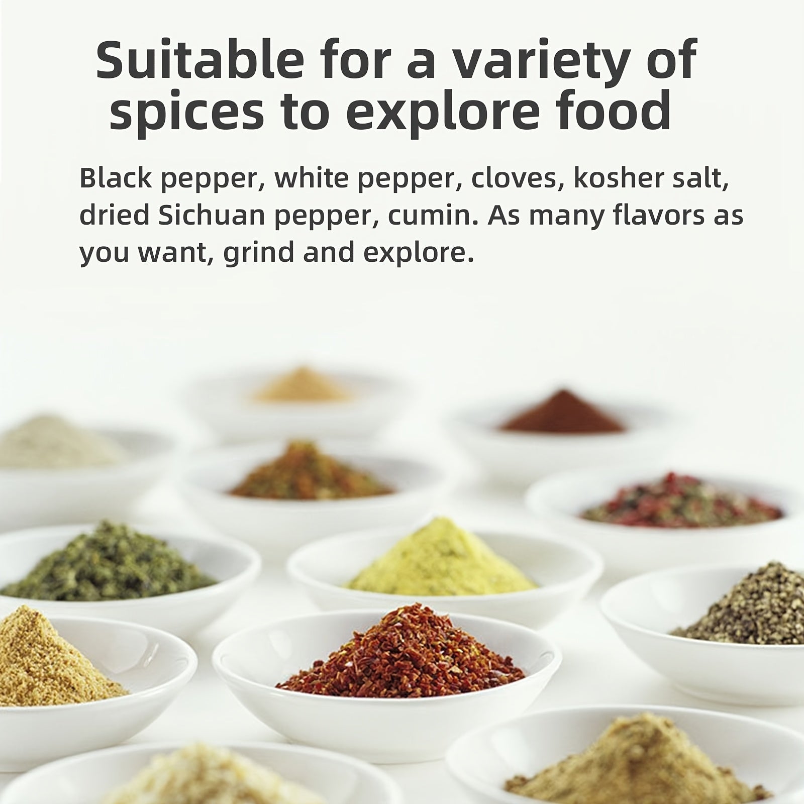 Red Electric Spice Grinder Rechargeable Portable Salt Pepper Sugar Mill