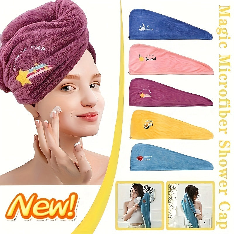 Women's Quick-Dry Hair Towel Wrap Water Absorbent Bathroom Accessory