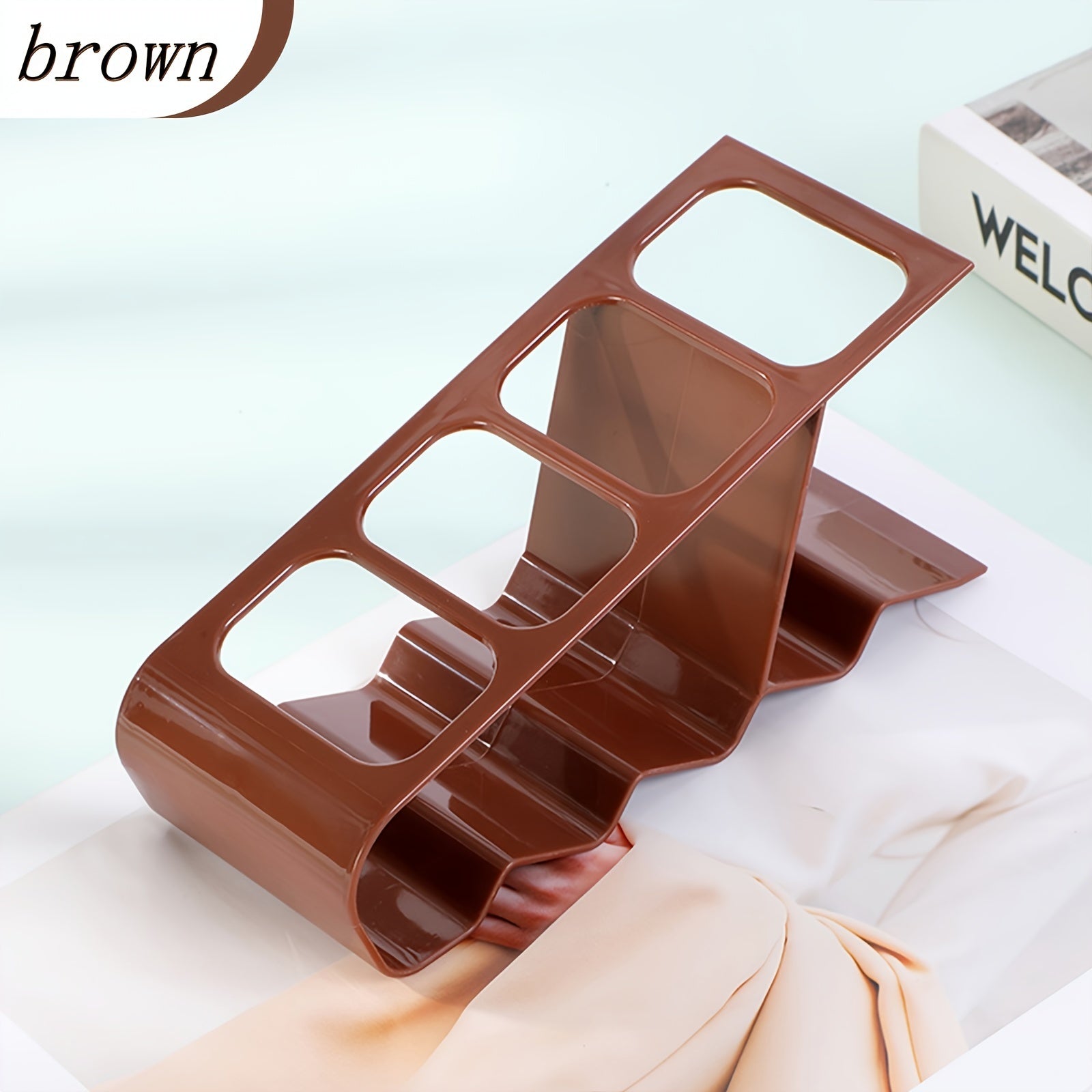 Multi-Function Remote Control Holder Organizer for Up to 4 Remotes in Black Brown White