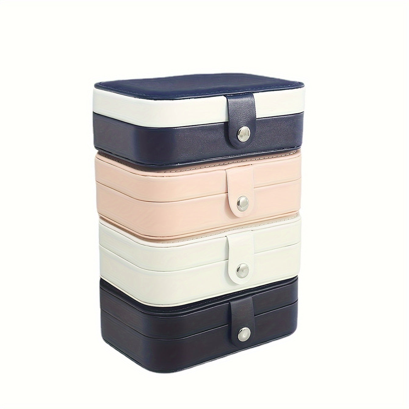 Кожаная шкатулка для украшений с крючками для ожерелий, хранения серег и колец, портативный органайзер