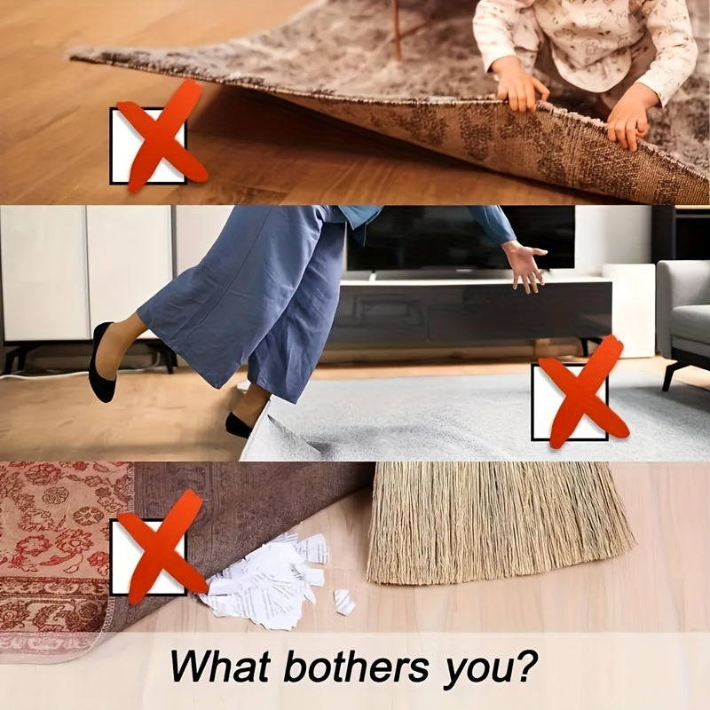 10 Pieces Tree-Shaped Carpet Stickers Non-Slip Tape for Hardwood Floors and Tiles