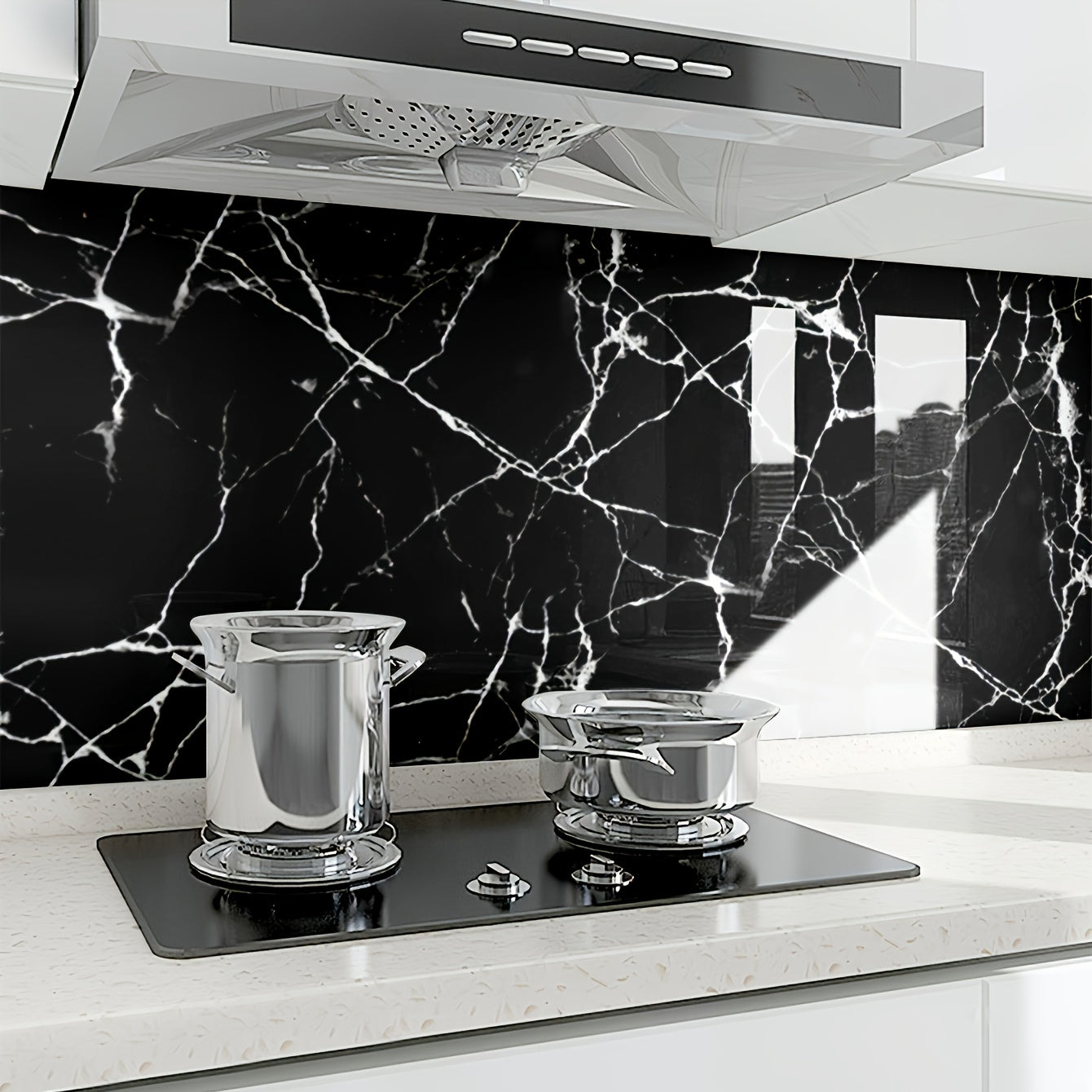 Self-Adhesive Waterproof Marble Wall Stickers for Kitchen Bathroom Renovation