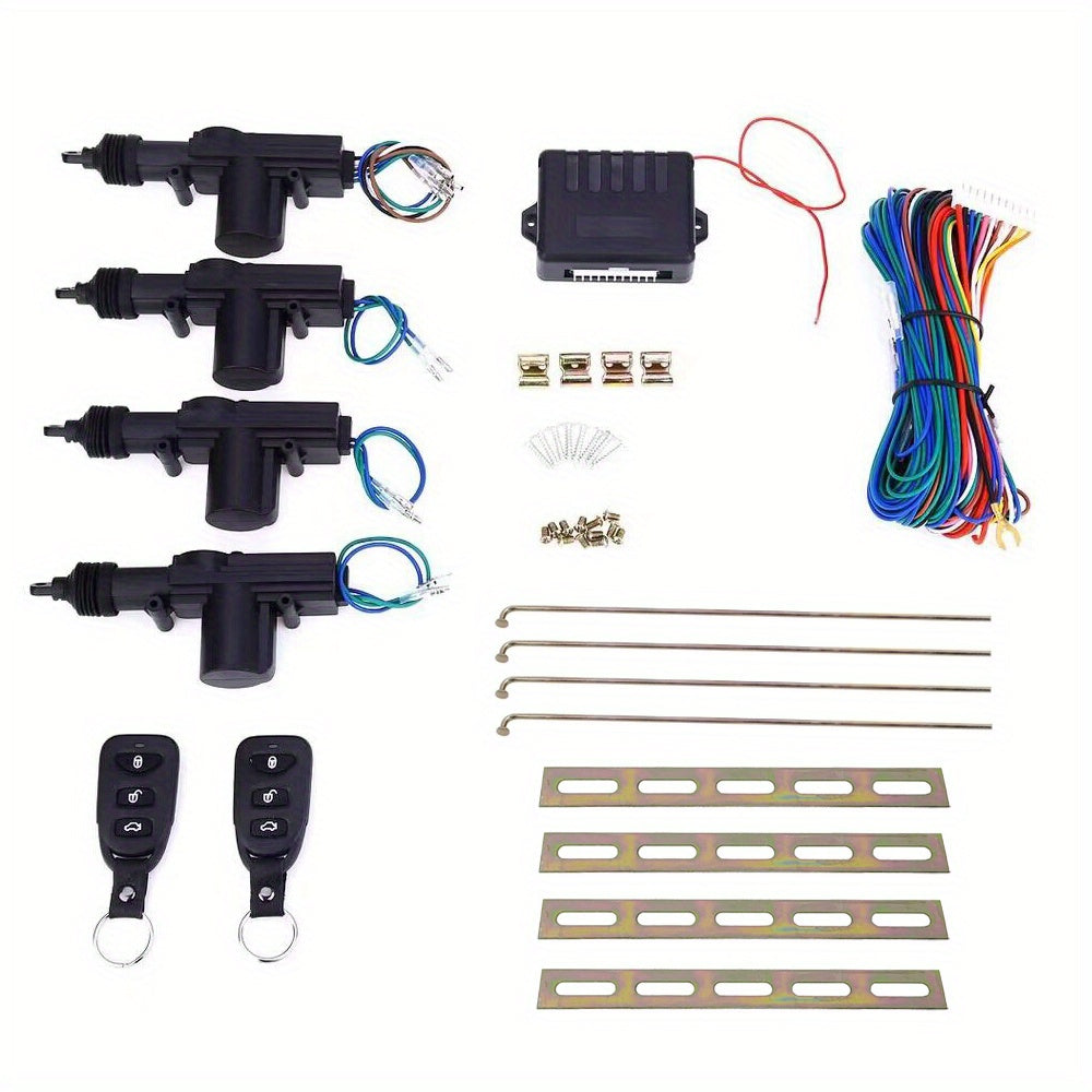 Universal Car Door Lock Kit with Remote Control Central Locking System Trunk Release ABS
