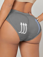 Women's Seamless Padded Panties with Butt Lift Shapewear Solid Color