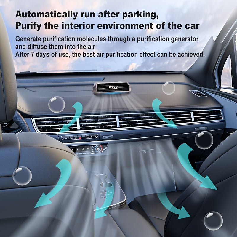 Car Air Purifier Solar-Powered Automatic Vibration Sensor Fresh Air