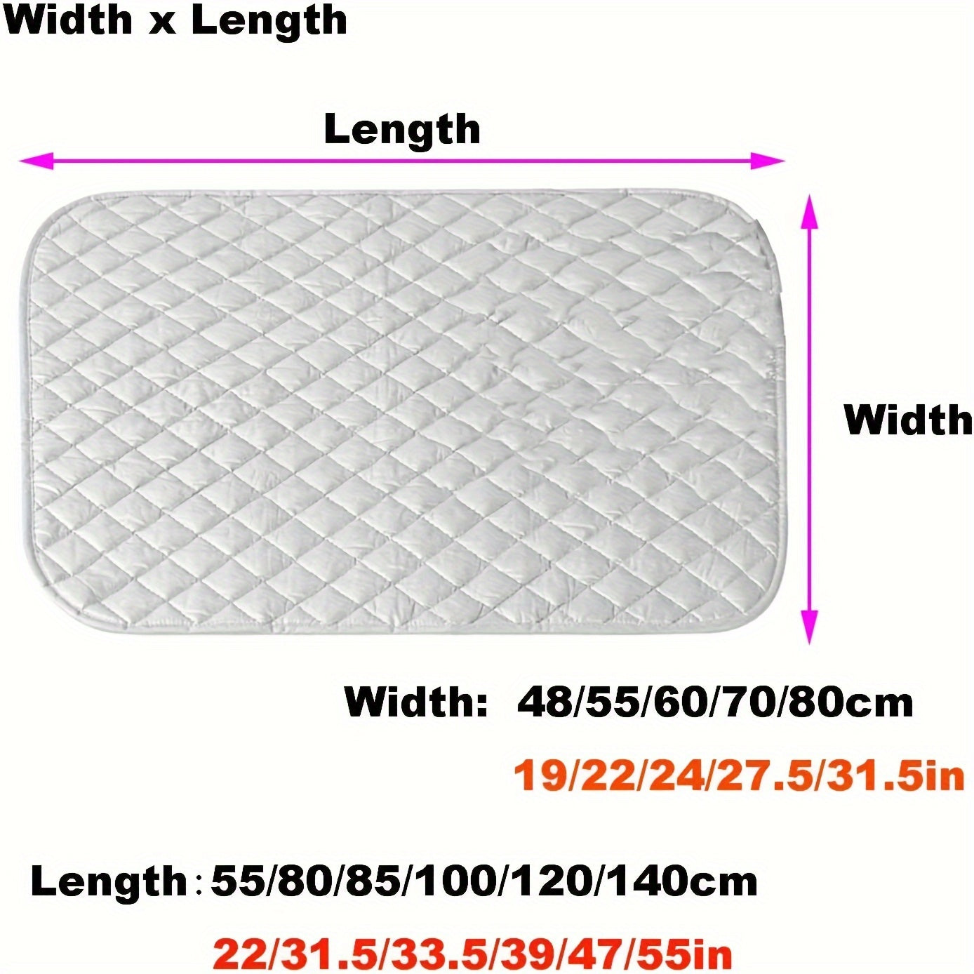 Alfombra de planchar portátil resistente al calor, lavable, secable y con funda protectora