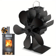 5-Blade Heat Powered Stove Fan for Wood and Fireplace Aluminum Exhaust Fan