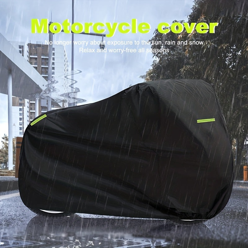 Universal Waterproof Motorcycle Cover 210D Oxford Durable All-Weather Black Yellow