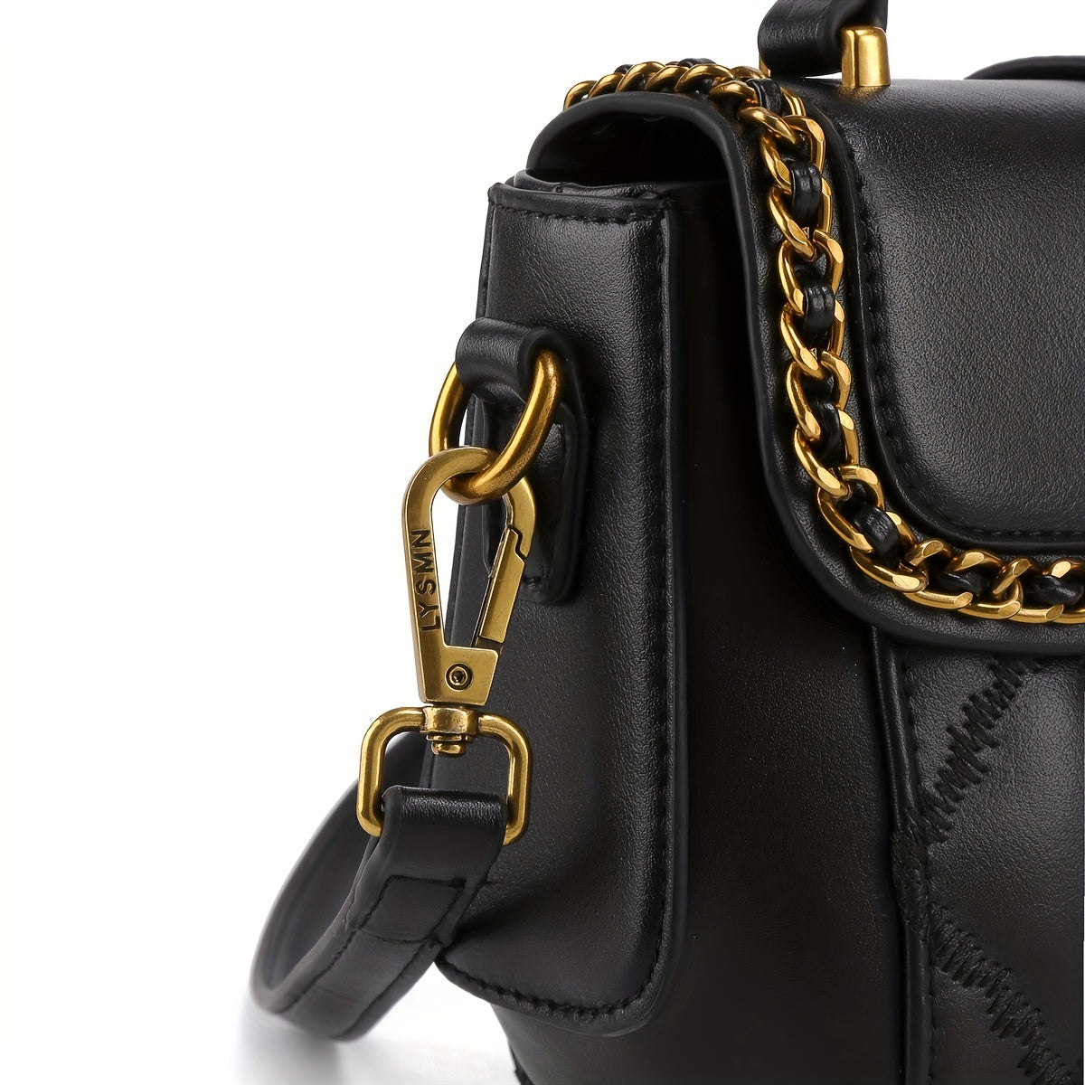 Мини-модная стеганая сумка через плечо с металлическим декором - стильная женская сумка и кошелек