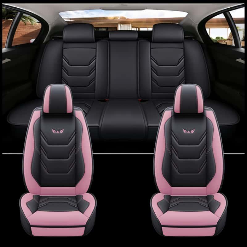All-Season Premium PU Leather Car Seat Covers Universal Fit for Front and Rear