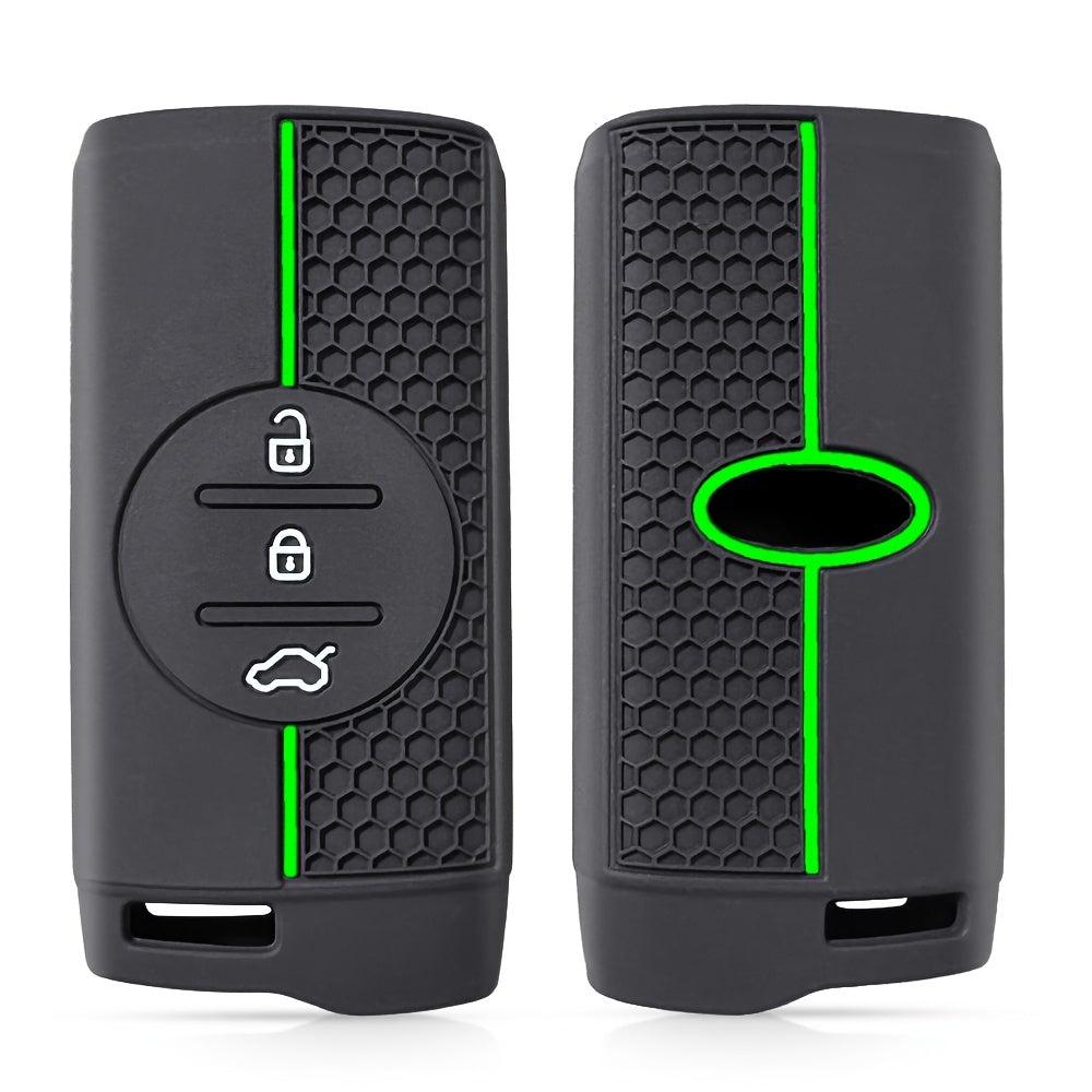 Silicone Car Key Cover With Keychain Compatible for SUVs and Sedans