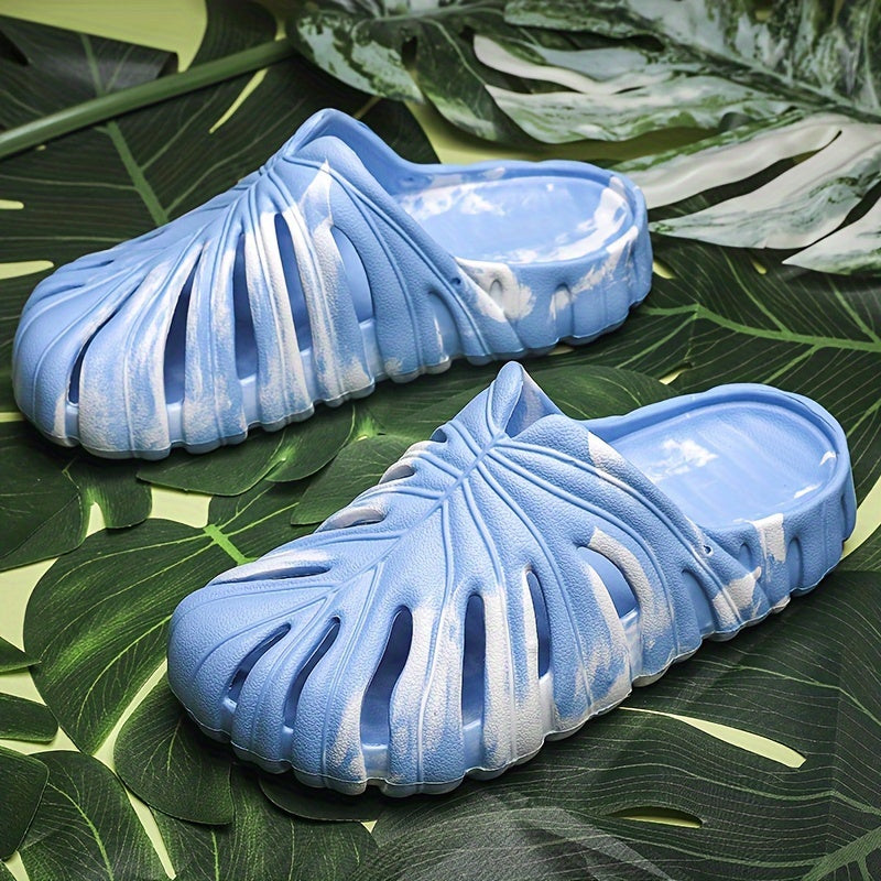 Men's EVA Slides with Thick-Soled Bamboo Turtle Design for Indoor Outdoor Wear