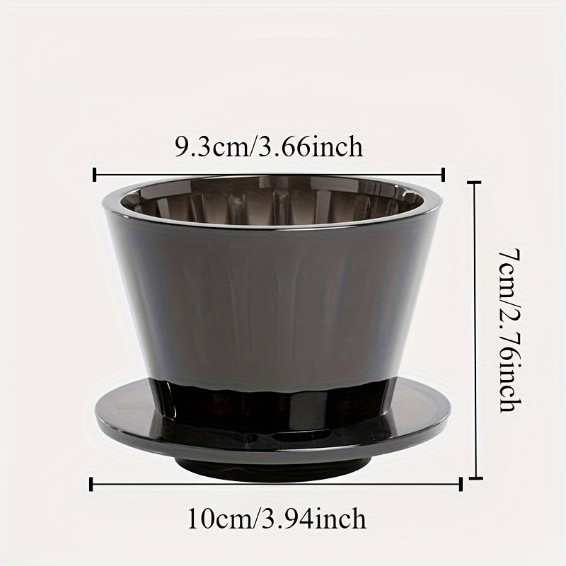 Пластиновый кофейный капельник в форме волны с плоским дном и постоянным фильтром